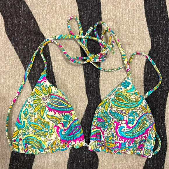 Multi color paisley bikini top - Picture 1 of 2